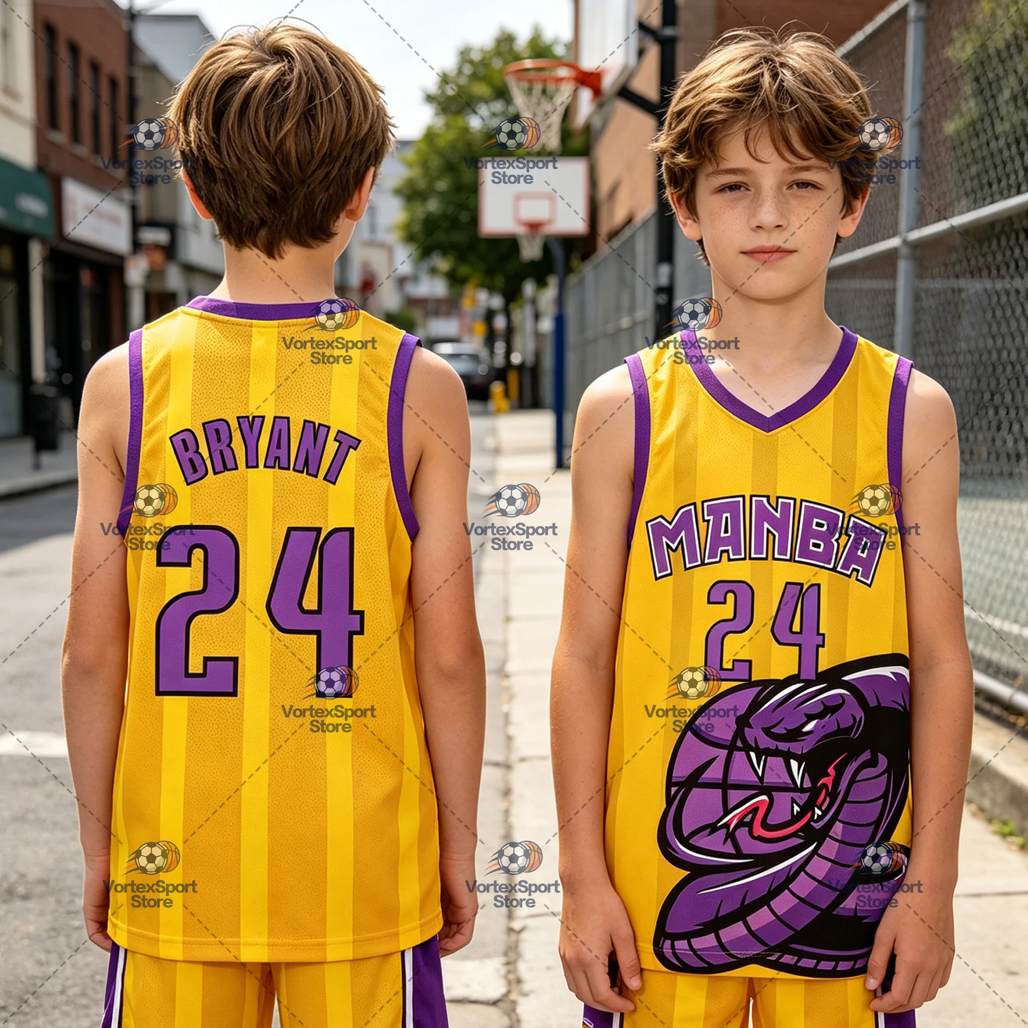 Kobe Bryant NO.24 Basketball Quick-drying Vest Men's Parent-child Sleeveless O-neck  Black Mamba Spirit Sports Jersey Tshirt
