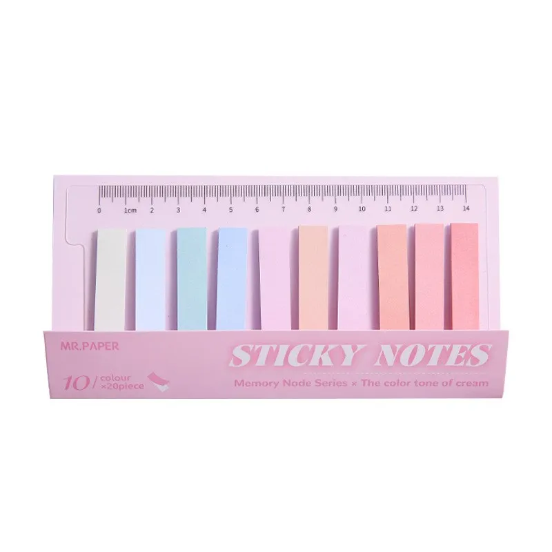 200 PCS Morandi Sticky Tabs Book Tabs Index Tabs Page Tabs Page Markers For School Office Supplies 