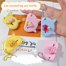 1pc Cute Cartoon Cat Letter Opener for Students and Offices Box Cutter