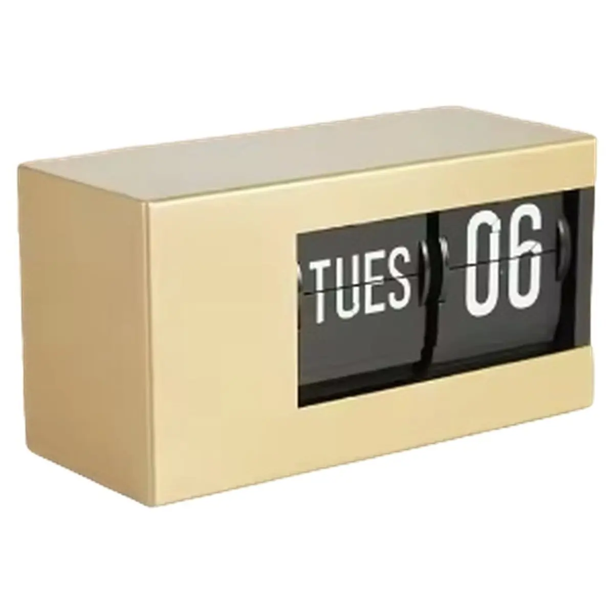 A1697K Minimalist Calendar Flip Clock, Stylish Desktop Decorative Clock, Light Luxury Perpetuals Calendar Flip Clock SUMMER