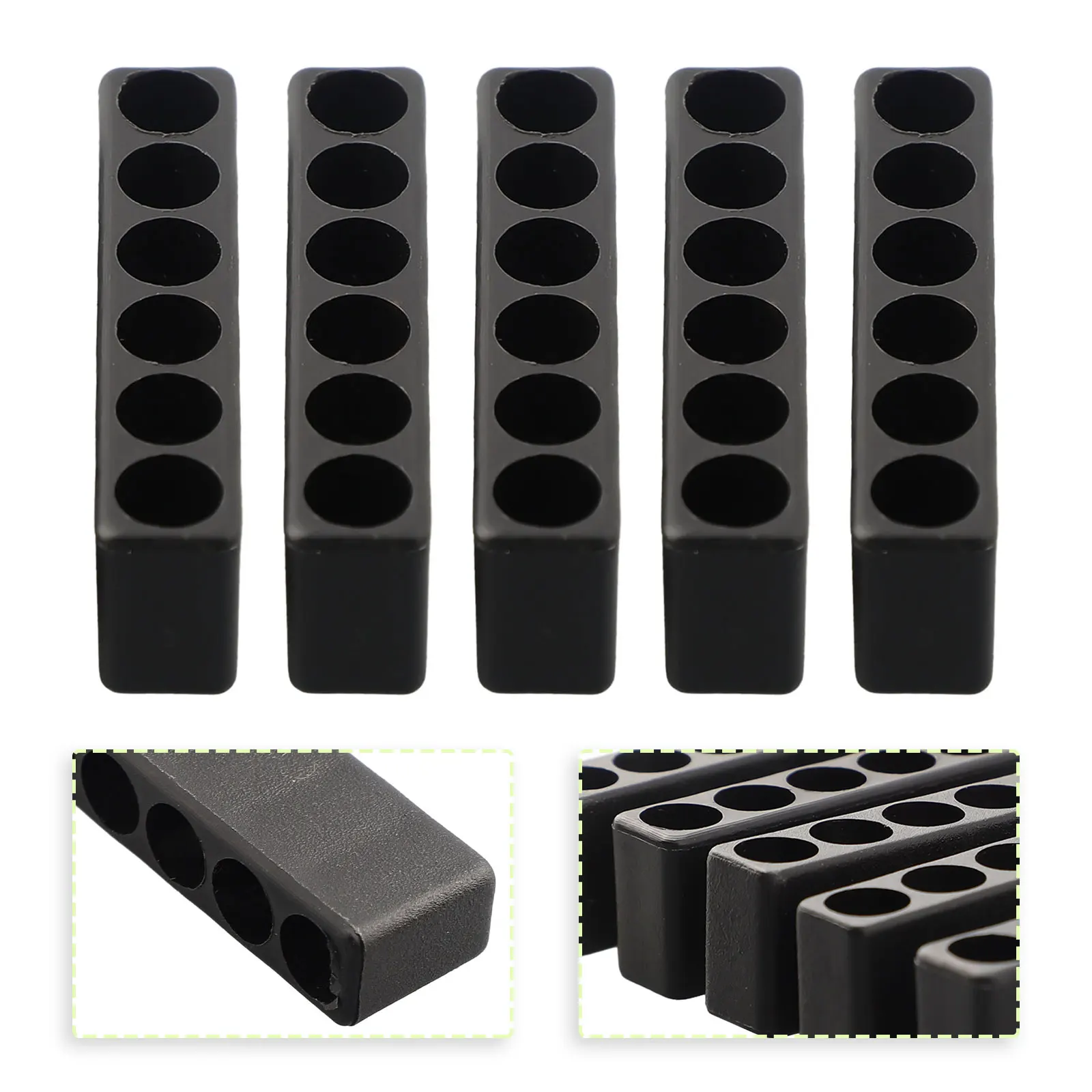 

5pcs 6 Holes Screwdriver Bit Holder Plastic Screwdriver Head Storage Drill Bit Stand Power Tool Accessories