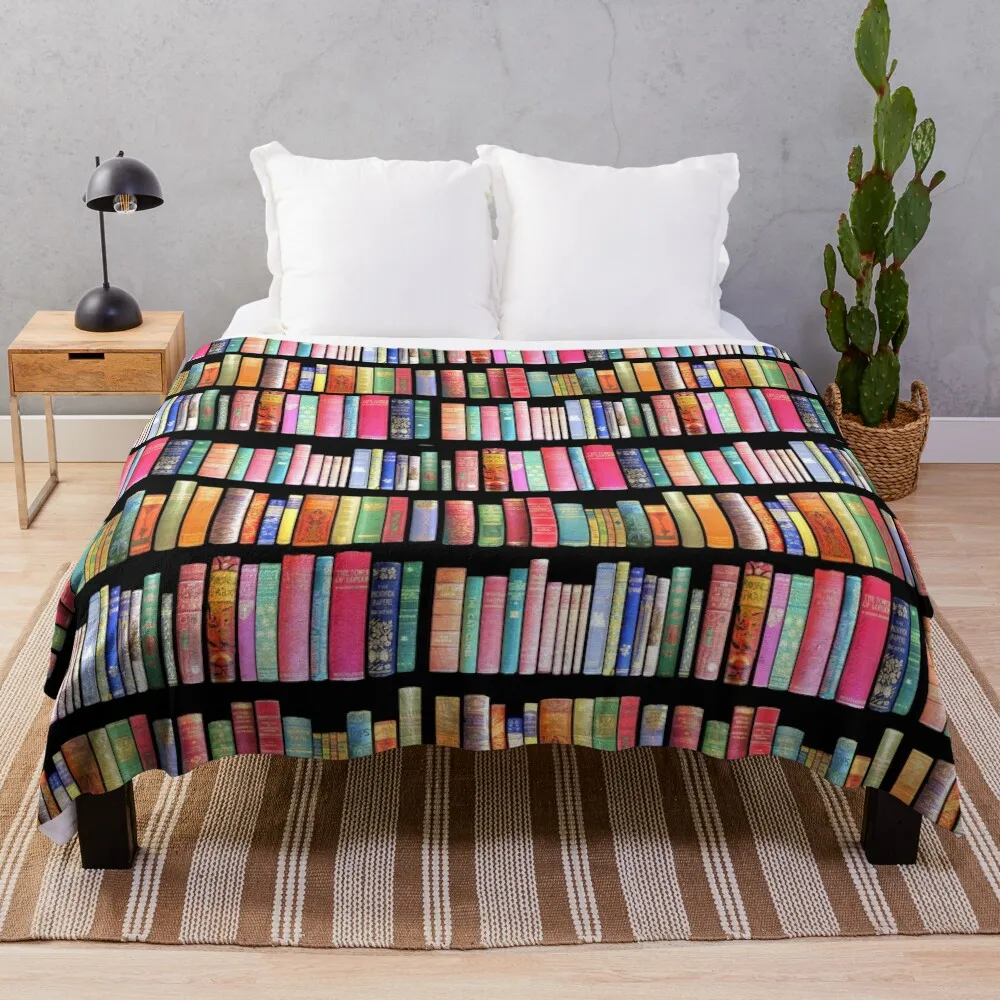 

Bookworms Delight / Antique Book Library for Bibliophile Throw Blanket Blankets For Sofas Soft Beds Blankets