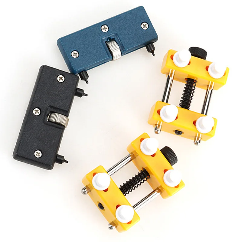 2Pcs Watch Back Opener Set, Adjustable Watch Case Holder & Screw Wrench for Battery Replacement