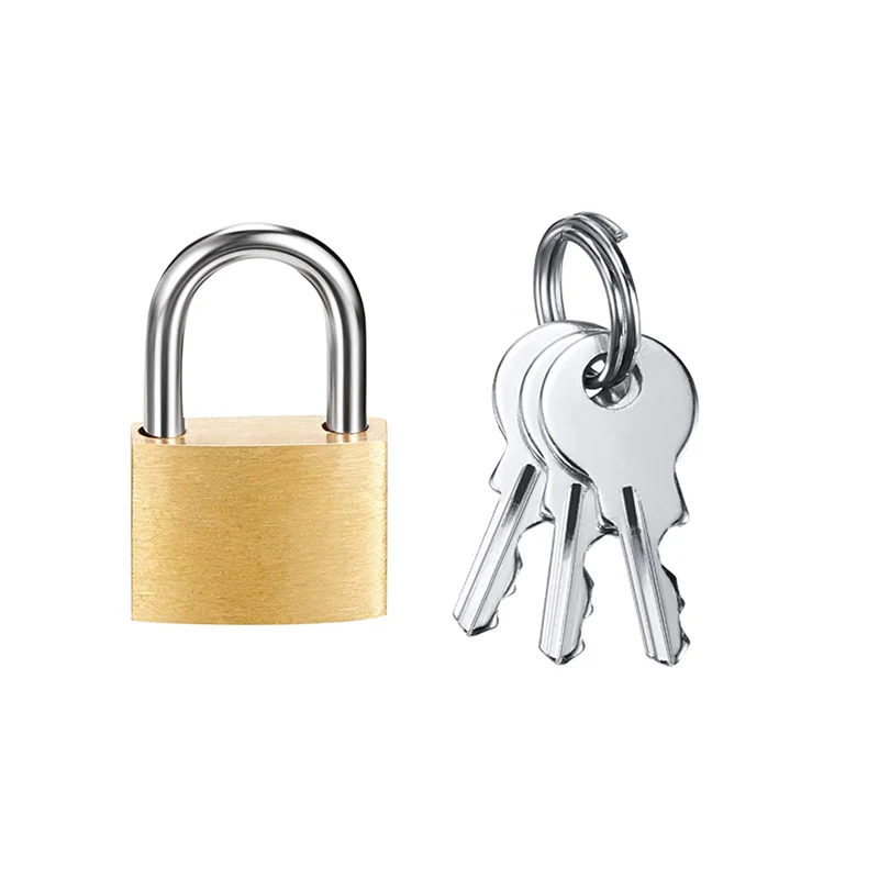 12 Pack Mini Padlock Small Padlock Solid Brass Locks with 3 Key for Luggage Lock,Backpack,Gym Locker Lock,Suitcase Lock image 5