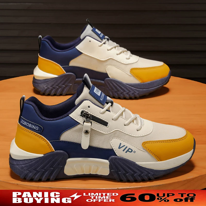 

PARZVIAL Casual Shoes For Men Street Walking Shoes Sneakers Thick Bottom Sport Shoes Running Shoes Male Vulcanized Sneakers
