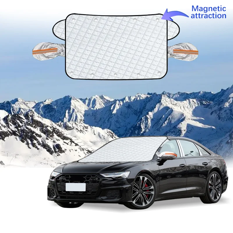 Magnetic Car Windshield Snow Cover Winter Ice-Frost Guard Sun Shade Protector For Audi S6 2006-2024 Exterior Accessories