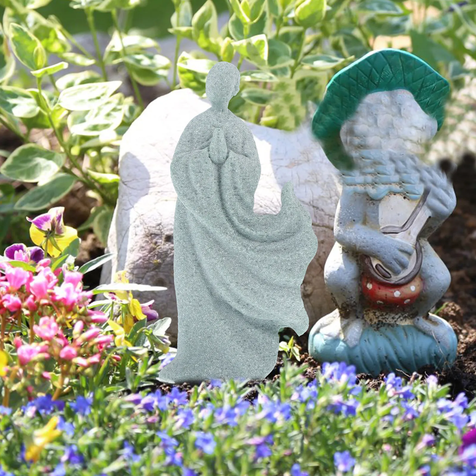 

S stone Buddha Statue Zen Bonsai Compact Size Serene Expression Intricate Design Meditation Home Decor Small Craft Figurine