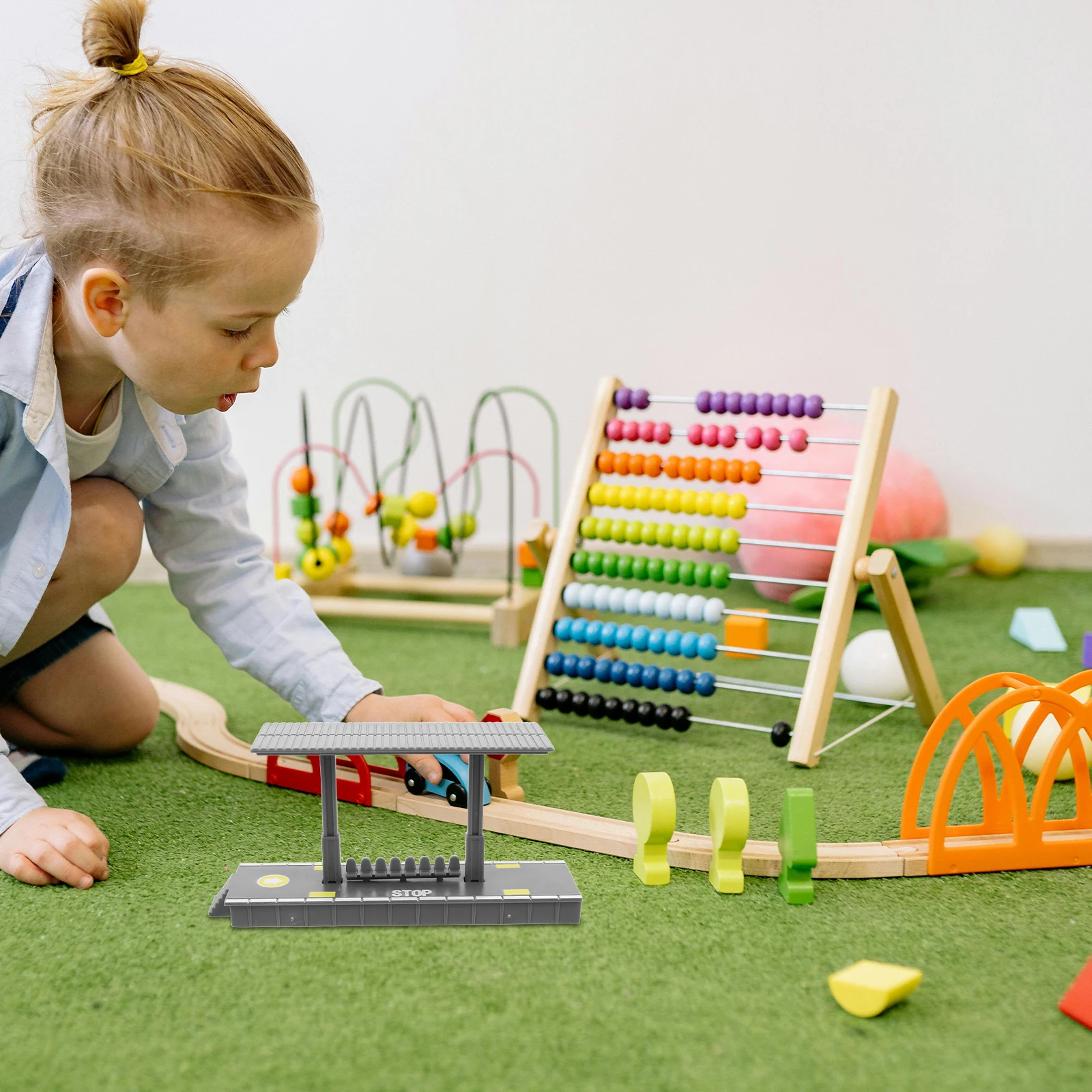 Abrigo de espera para casa de bonecas, 4 unidades, versátil, plataforma de trem diy para cenas ferroviárias realistas, simulação para crianças