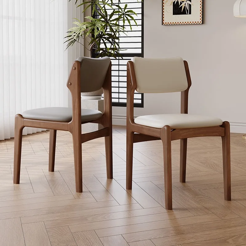 

Nordic Solid Wood Dining Chair - Minimalist Luxury Retro Stool for Home, Dining Room, Café, and Study Desk Sillas De Comedor