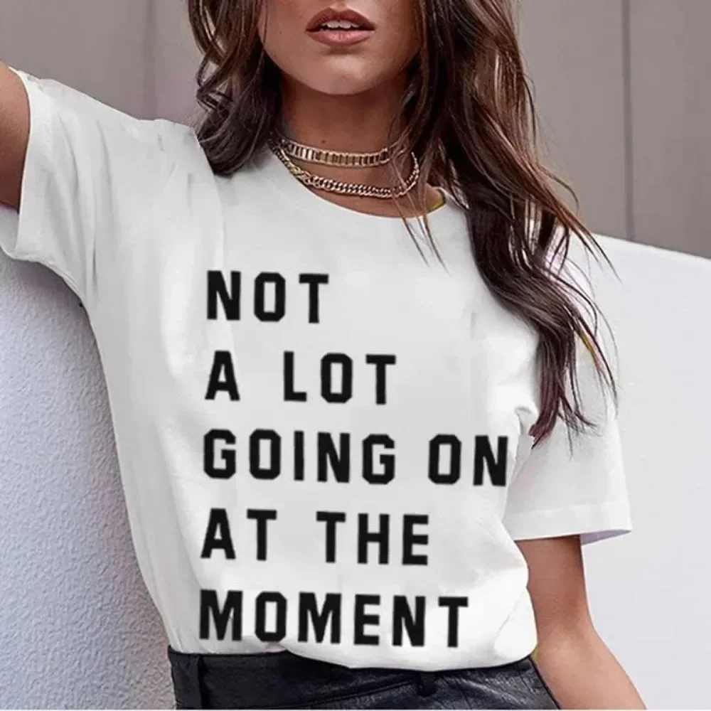 Not A Lot Going on At The Moment High Quality Shirt Women Country Music T-Shirt Country Concert Letter Print Tee Tops