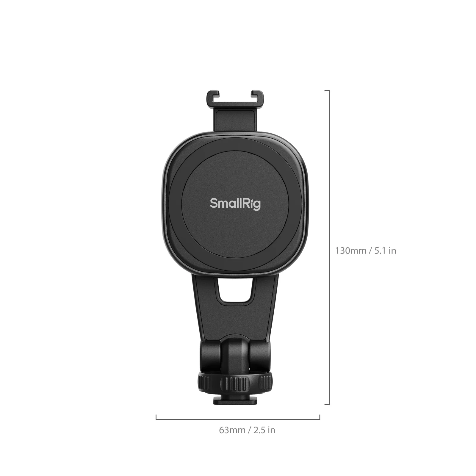 SmallRig AC-10 magnetische bevestigbare telefoonklem, met Cold Shoe MagSafe voor iPhone 16/15/14 serie 90 ° Kantelbaar voor opname -5283