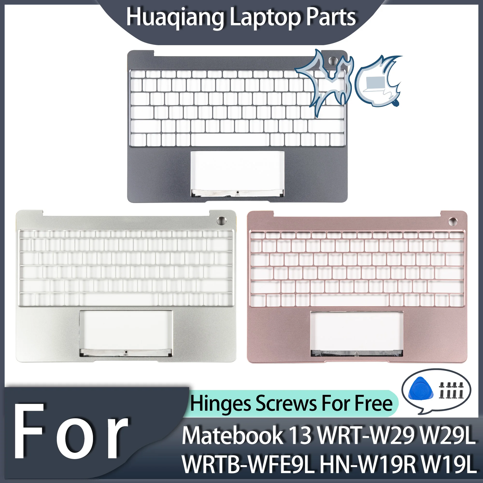 Imagem -06 - Tampa do Teclado Portátil para Matebook Top Case Palmrest Eua Reino Unido jp Layout de Teclado 13 Wrt-w29 W29l Wrtb-wfe9l W19l