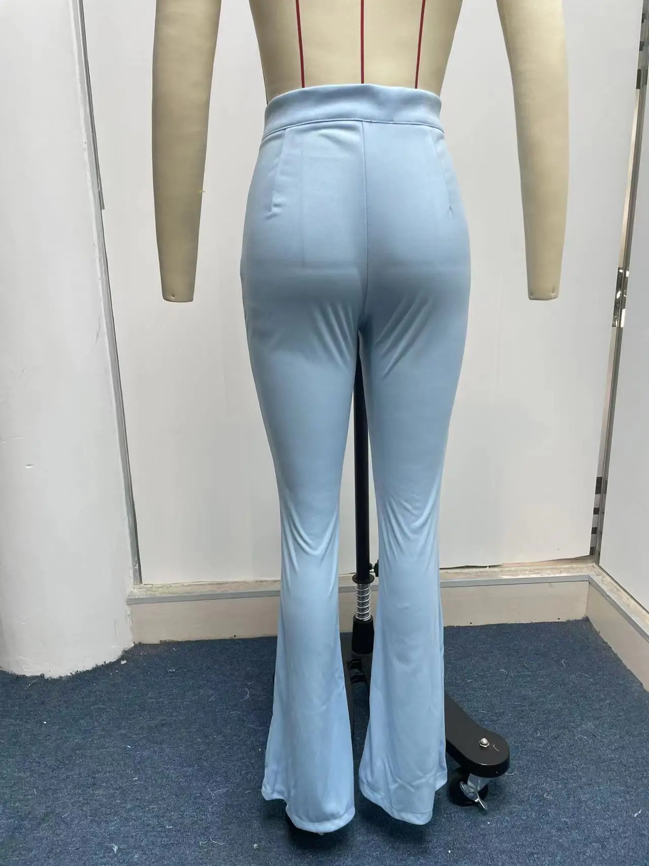 2025wish Fashion Temperature Commuter Slit Small Personality Solid Color Flag-Flop Pants