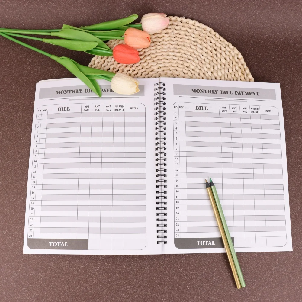 Household Expense Planner 48 Month Spending and Bill Tracker with Calendar and Debt Payoff Planner