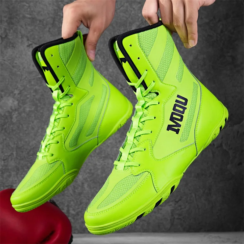 Fashionable Boxing Sports Shoes, Men's High-quality Wrestling Shoes, Mesh Breathable Lightweight Wrestling Flying Shoes