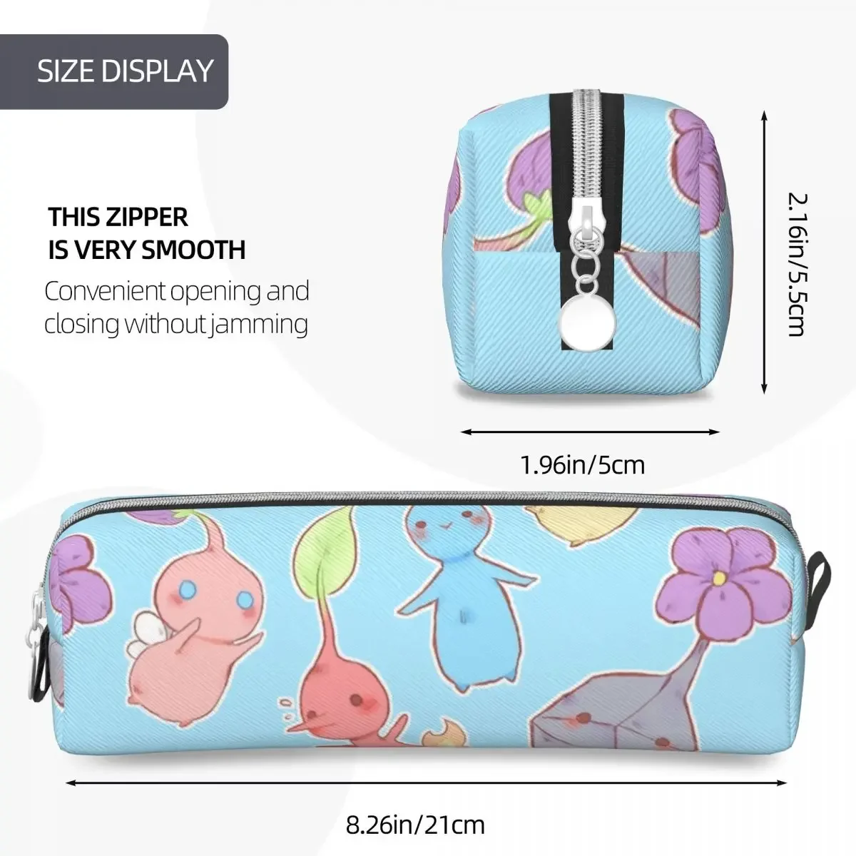 Pikmin Pattern Pencil Case Pen Box Bag Student Large Storage Students School Gifts Pencilcases