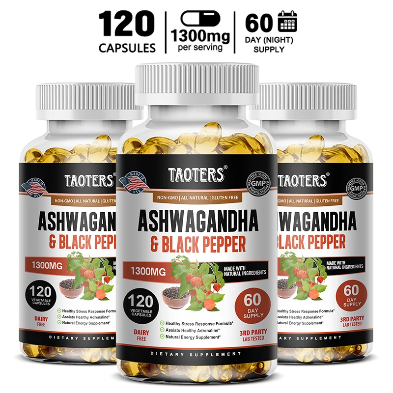 

Ashwagandha Capsules Help Improve Immunity, Brain Health, Memory and Sleep Quality, Promote Nerve Health and Fight Fatigue