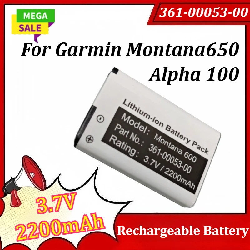 361-00053-00 3.7V 2200mAh Lithium-ion Battery Pack for Garmin Montana650 Alpha 100