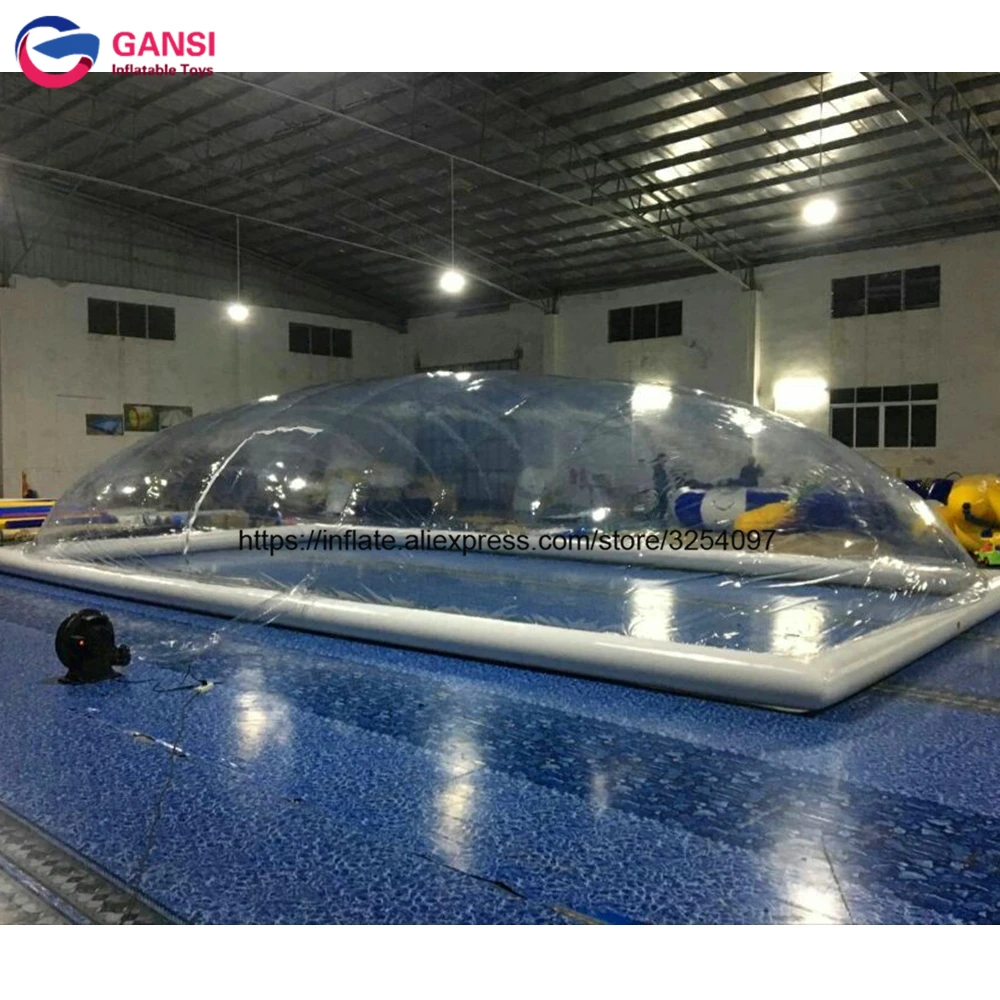 Outdoor Waterproof pvc clear transparent inflatable pool dome for villa residence