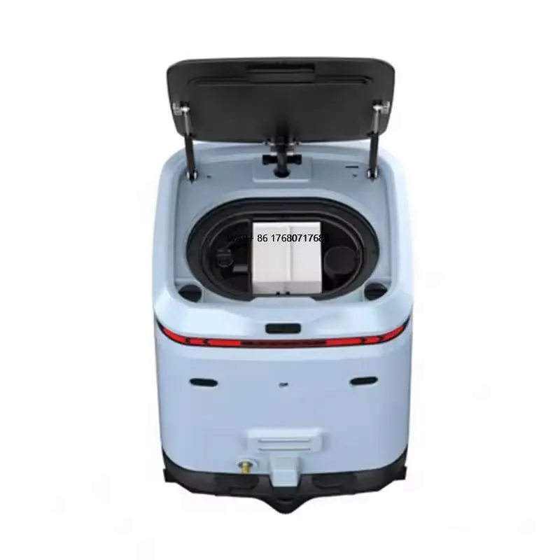 Robot Pembersih Komersial Otomatis Vacuum Cleaner dengan Pel Putar Kecepatan Tinggi untuk Hotel Pusat Perbelanjaan Robot Wifi Baru