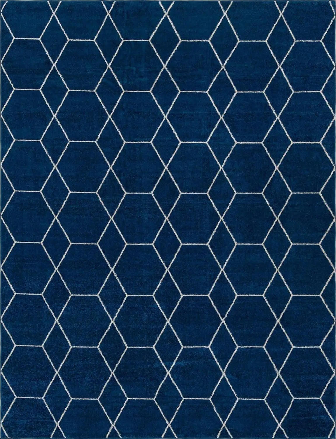 

Unique Loom Trellis Frieze Collection Area Rug - Geometric (10' x 13', Navy Blue/ Ivory)