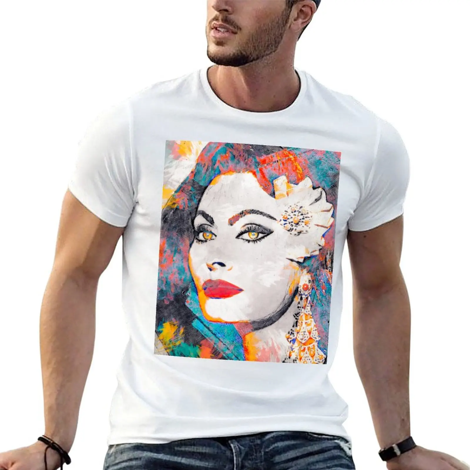 

Sophia Lauren Pop Art T-Shirt man t shirt heavy cotton t shirt man cotton T-Shirt