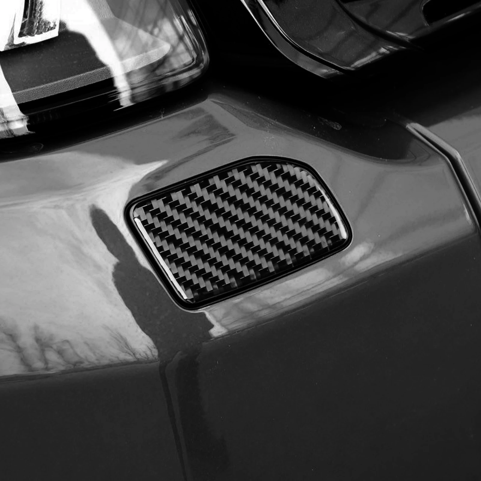 Real Carbon Fiber For Range Rover Evoque 2012-2018Car Headlight Cleaning Panel Trim Customizable Sticker Interior Accessories