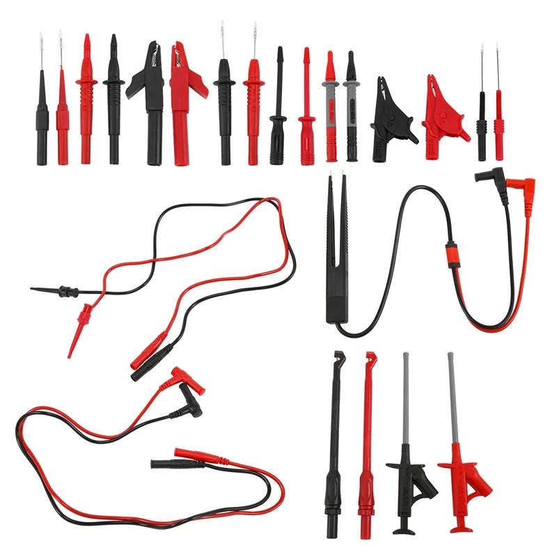 

New-21 In 1 Multimeter Leads Kit, Professional Multimeter Lead Test Kit, Test Leads Set With Replaceable Multimeter Probes