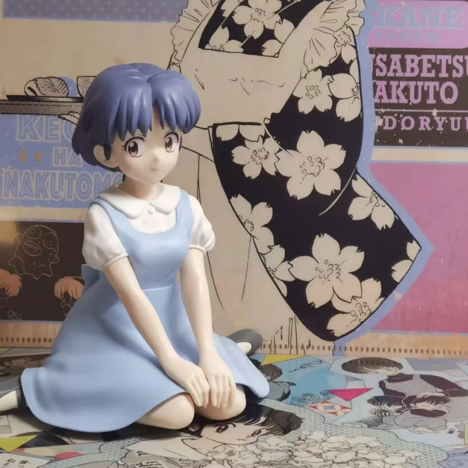 En Stock 10CM Anime Ranma 1/2 Relax Time Shampoo Tendou Akane estatuilla de acción Ranma PVC figura modelo coleccionista estatuilla juguete para regalo