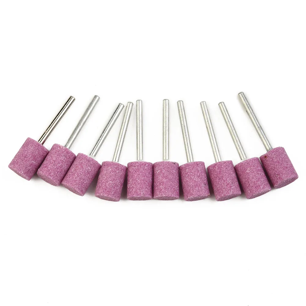 

Polishing Abrasive Mounted Stones High hardness Rotary Tool Wood 10pcs Chrome Corundum Cylinder Grinding Head Newest