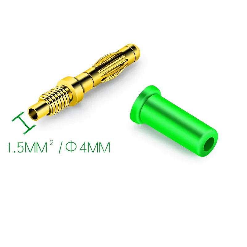4mm Pure Copper Gold Plated Banana Plug Speaker Wire Audio Test Connector Red Black Blue Green Yellow White Current 20-500PCS