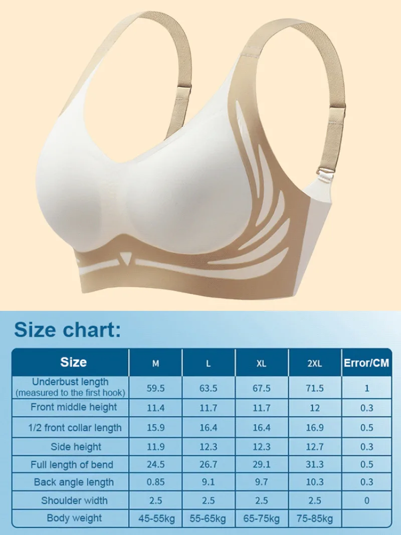 Women\'s bra Small breasts gathered up soft support adjustable nonsteel ring Sexy underwear anti-sagging Seamless lift-up bra