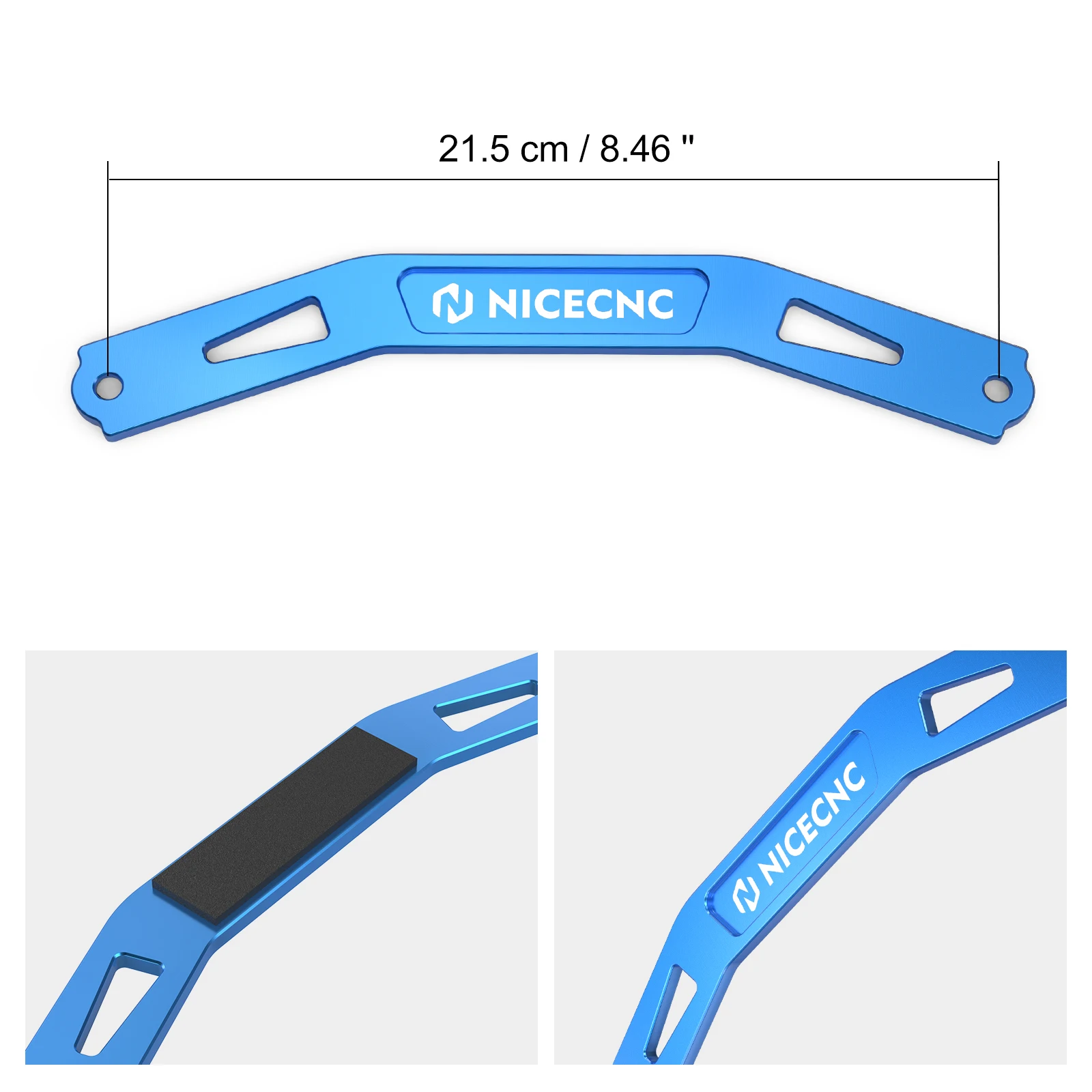NICECNC For Yamaha YFZ450R 2009-2024 Battery Holder Bracket Billet Aluminum Strap Tie Down With Protective Pad ATV Accessories