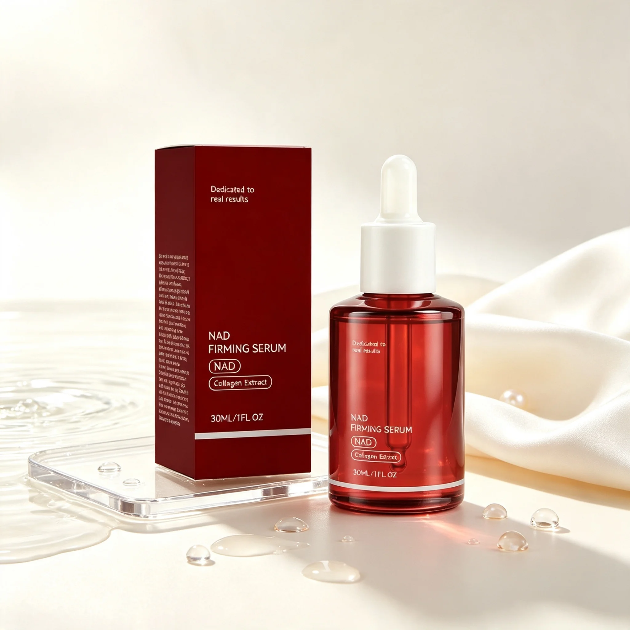 NAD+ Firming Serum Collagen Extract & Peptides Facial Serum Improve Skin Elasticity for Smoother Suitable for All Skin Types30ml