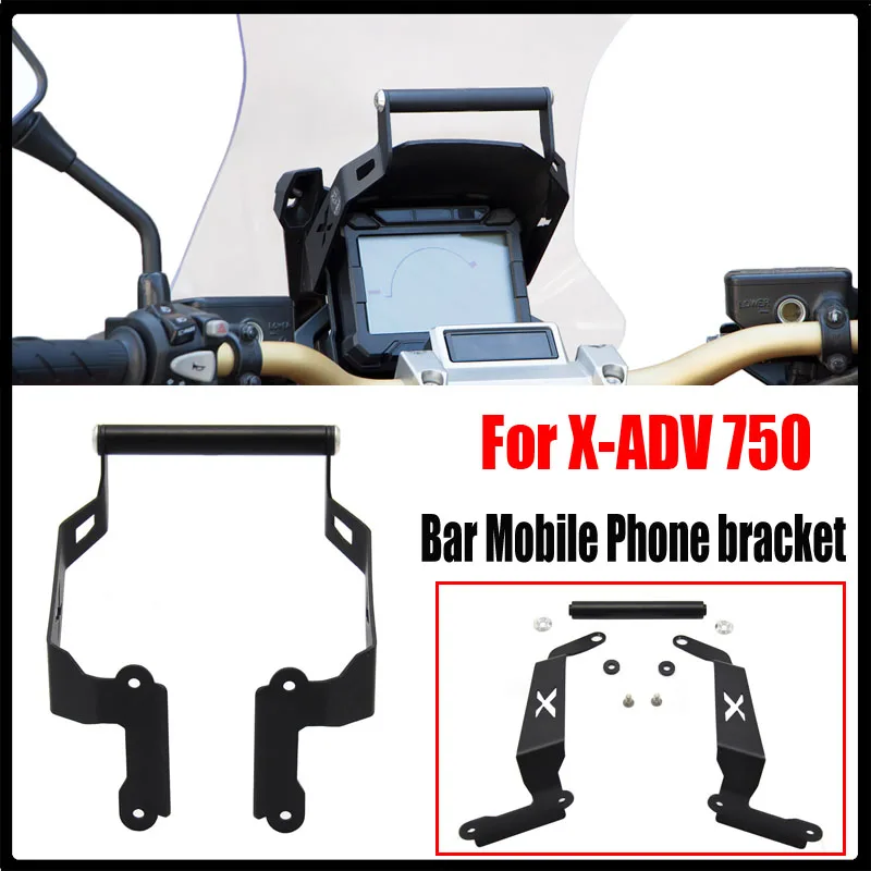 

Motorcycle Accessories Bar Mobile Phone Bracket GPS Front Stand Holder Smartphone For HONDA X-ADV 750 XADV750 Navigation Bracket