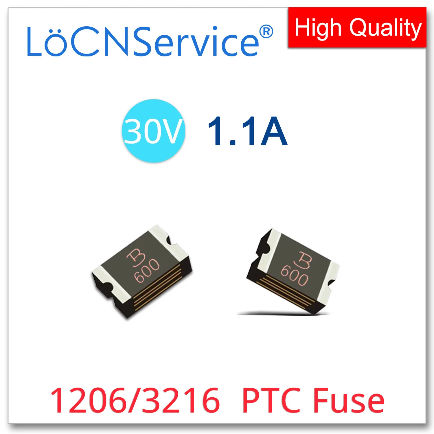 

500PCS 1206 SMD Fuse 30V 1.1A 1100mA PPTC PolySwitch Self-Recovery Fuse Resettable Fuse PPTC High Quality