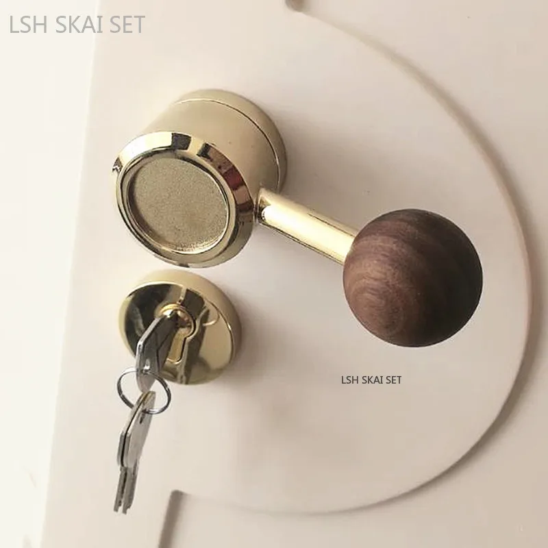 

Дверные замки для спальни из золотого цинкового сплава, бытовой бесшумный защитный дверной замок в стиле ретро, разделенный механический замок, высококачественная фурнитура