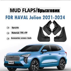 Front Rear 4pcs FOR Haval Jolion 2021 2022 2023 2024 Mud Flap Guards Splash Mudflaps Mudguard Fender Car Accessories