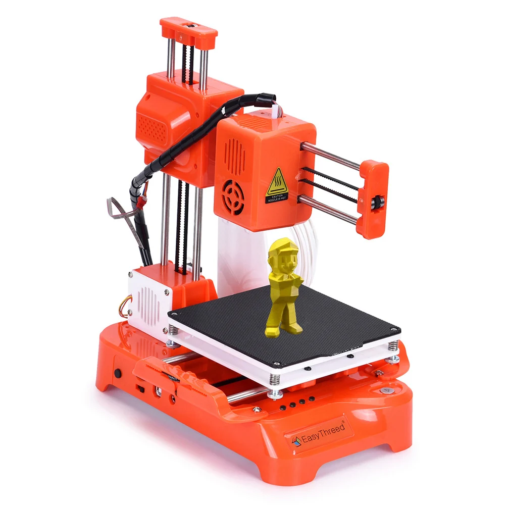 Easythreed K7 Mini FDM 3D Printer, 100x100x100mm Build Volume, Quiet Operation One Key Printing, Safe Entry Level 3D Printer for Kids Teens STEM Education Family DIY Beginners