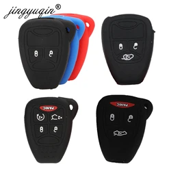 jingyuqin Silicon Key fob Cover Case  for Jeep Wrangler Cherokee Chrysler Liberty Pacifica Sebring Aspen Magnum Charger Dodge