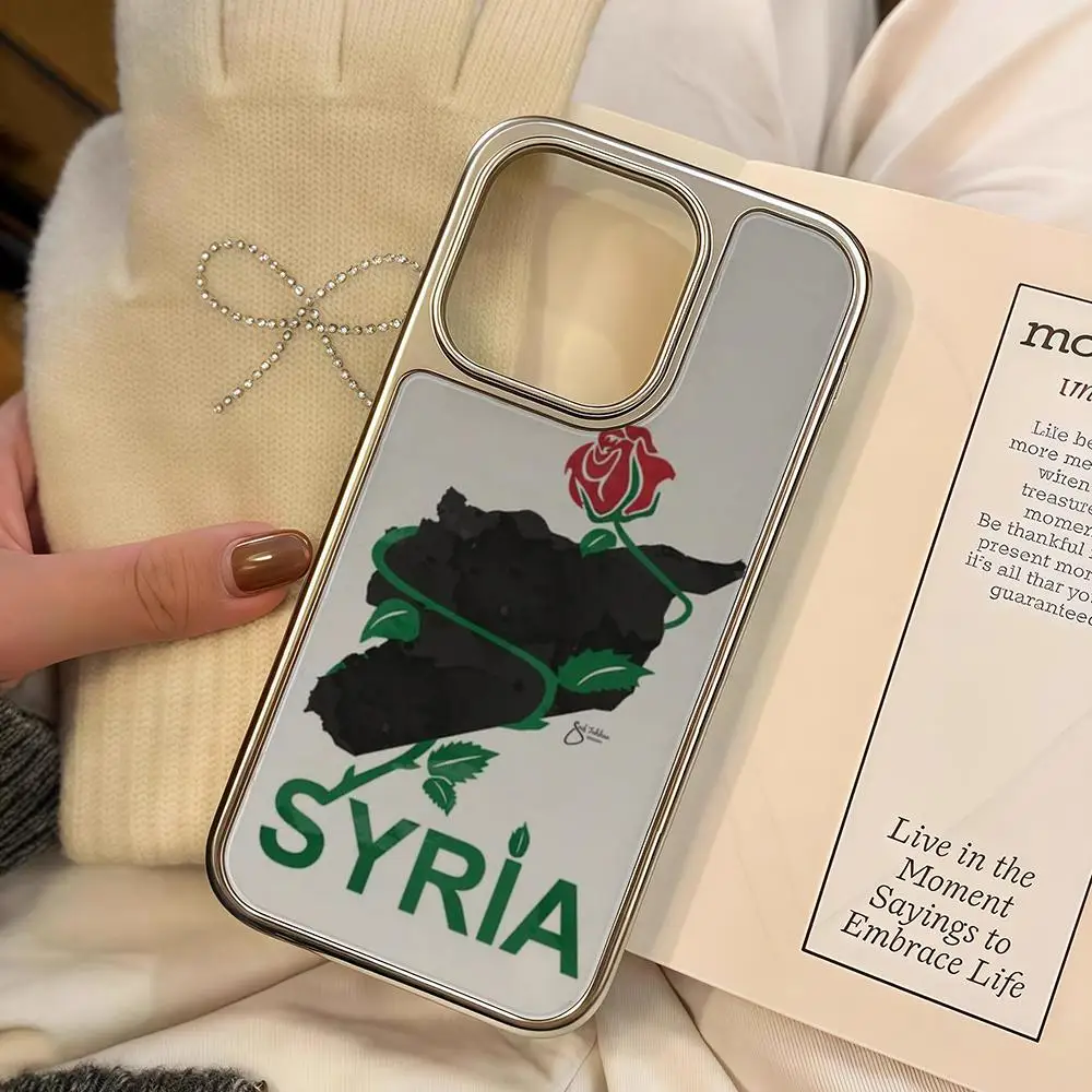 

S-Syrian R-Revolution Flag Phone Case For iPhone 16 15 14 13 12 11 Pro Max Plus HD Magsafe Metal Frame Carbon Fiber Hard Shell
