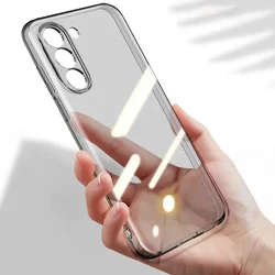 Luxury Ultra Thin Soft Case For Samsung Galaxy S25 ULTRA S24 FE S23 S22 S20 S21 Plus Note 20U Clear Black Transparent Back Cover