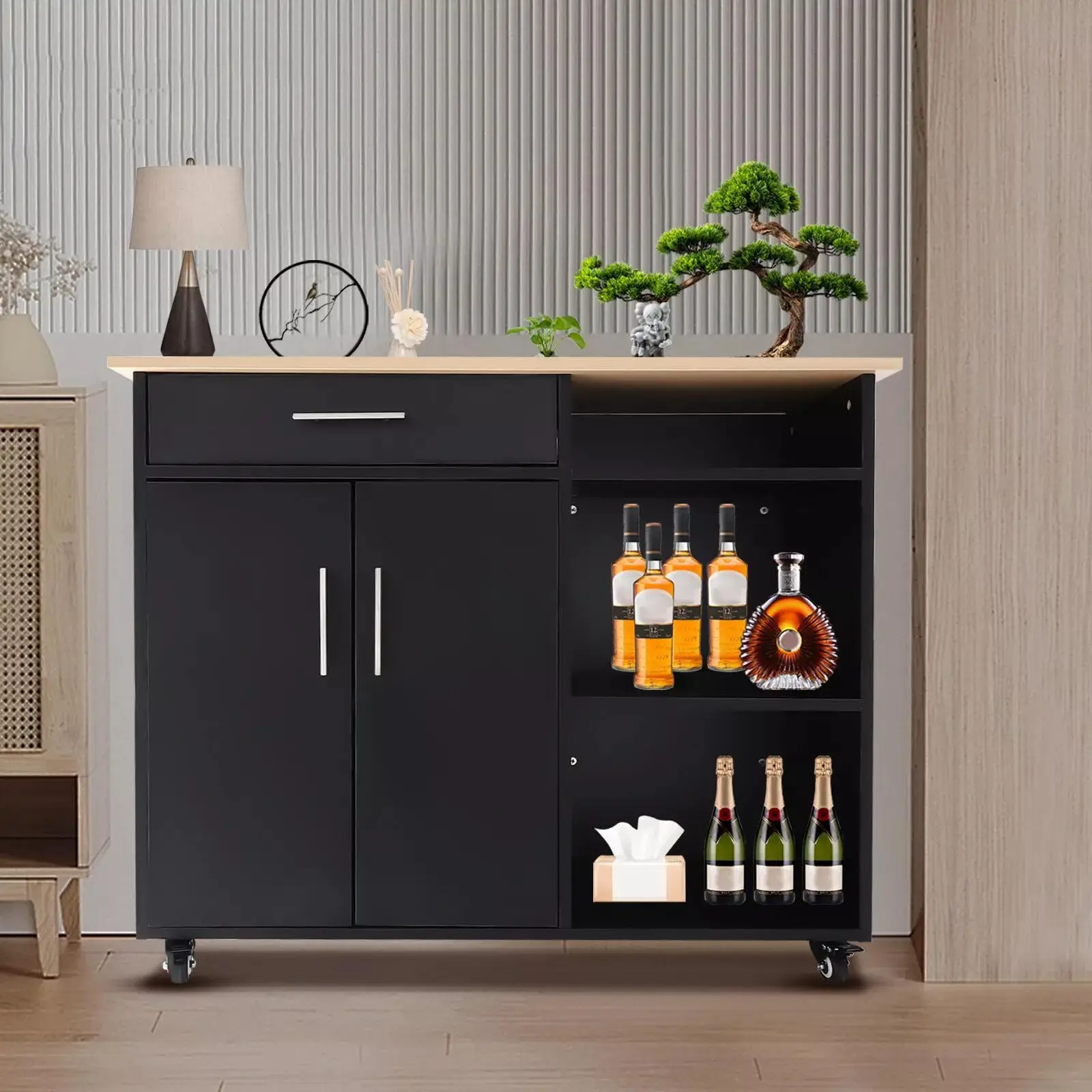 Kitchen Island Side Table, Rolling Trolley Cart Kitchen Island Cart, Rolling Kitchen Island Side Table, Rolling Trolley Cart