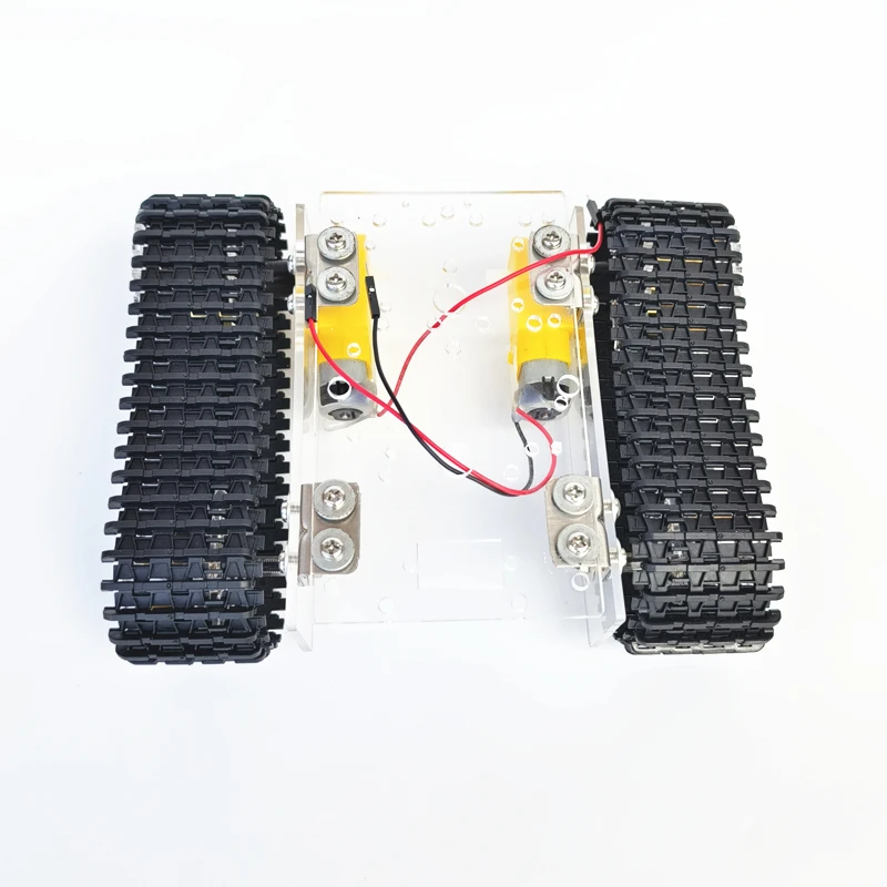 tanyue Upgrade Acrylic Fully Assembled Tank Chassis TT Motor 3-9v Tracked Intelligent Car with Line STEM Education SNX1