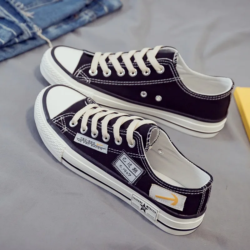 Men's Plus Size Casual Canvas Shoes Summer Soft-sole Non-slip Outdoor Walking Shoes Fashion Youth Sports Board Shoes Flat Shoes