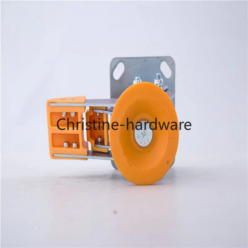 Iron Galvanized Adjustable Trolley Cart Floor Lock Brake Caster Wheel Floor Lock For 4~5in Casters With TPU Pad