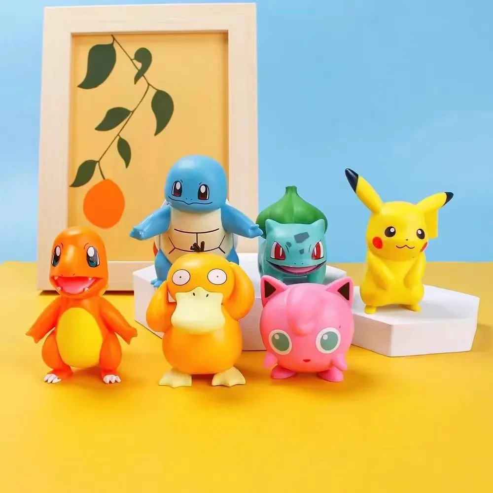 Pokemon cake topper figure Pikachu Psyduck Charmander anime figure