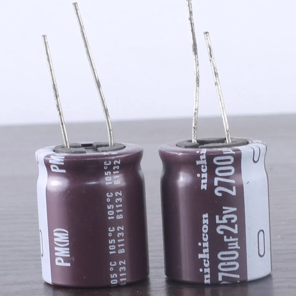 4pcs Nichicon PM 2700mfd 25V 2700UF electrolytic capacitor -40~105℃ 18*25mm