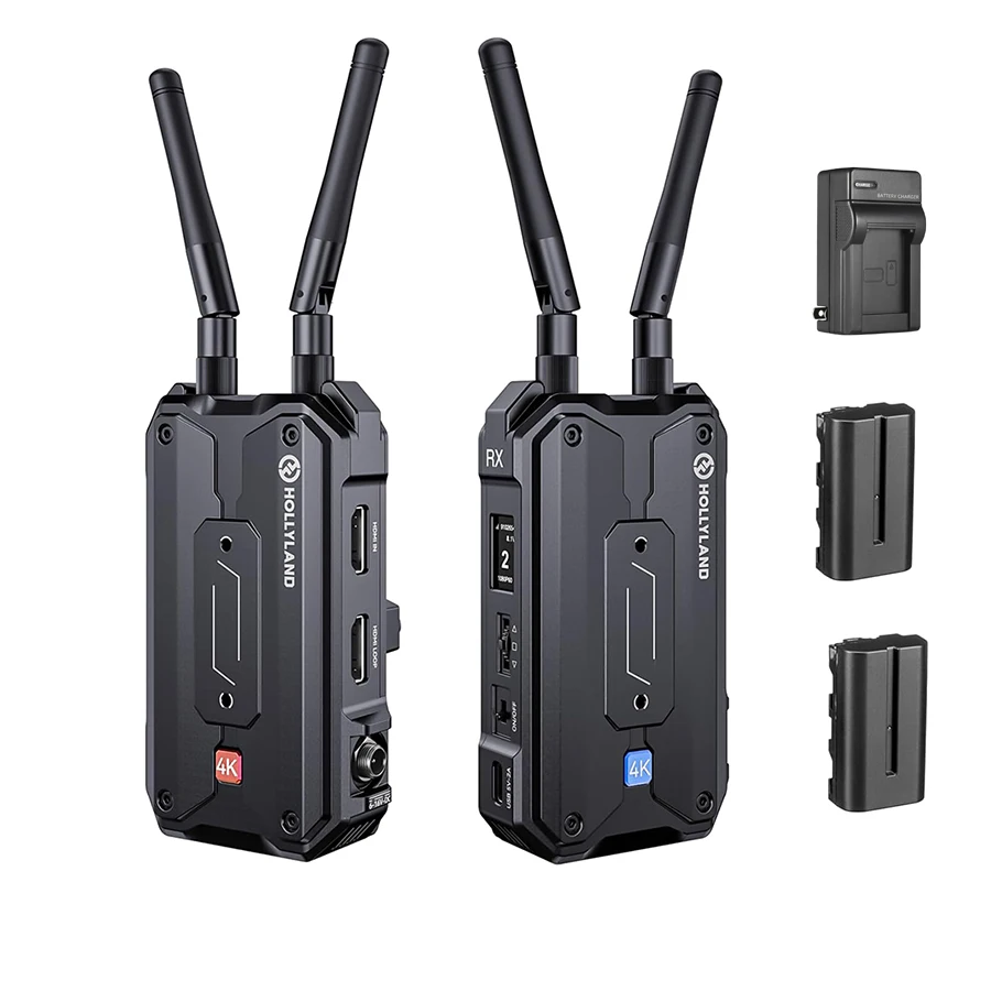Hollyland /Moma Pyro H Wireless HDMI Video Transmission System, Dual-Band 4K30/1080p60 1300ft Los Range 60ms Latency (1TX+1RX)
