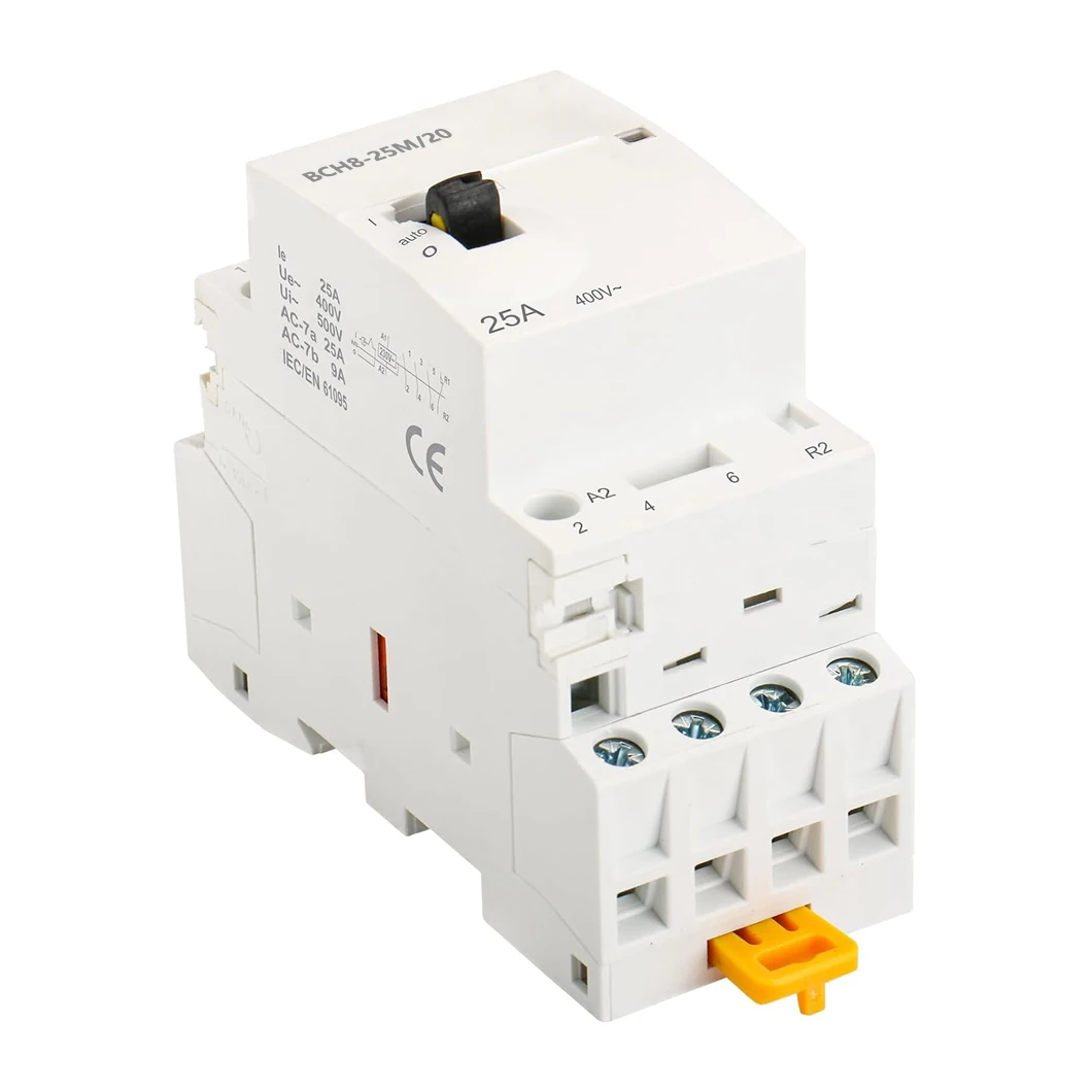 ABILKEEN BCH8-25M/31 25A Manual Household AC Contactor 4Pole 3NO1NC 50/60Hz Modular Contactor Circuit Manual/Automatic Control
